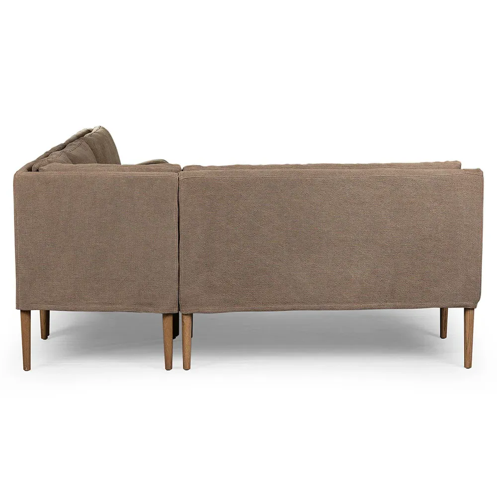 Aurelia L-Shaped Dining Banquette - Broadway Coffee, Linen
