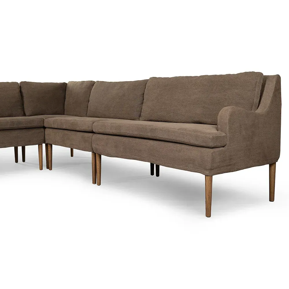 Aurelia L-Shaped Dining Banquette - Broadway Coffee, Linen