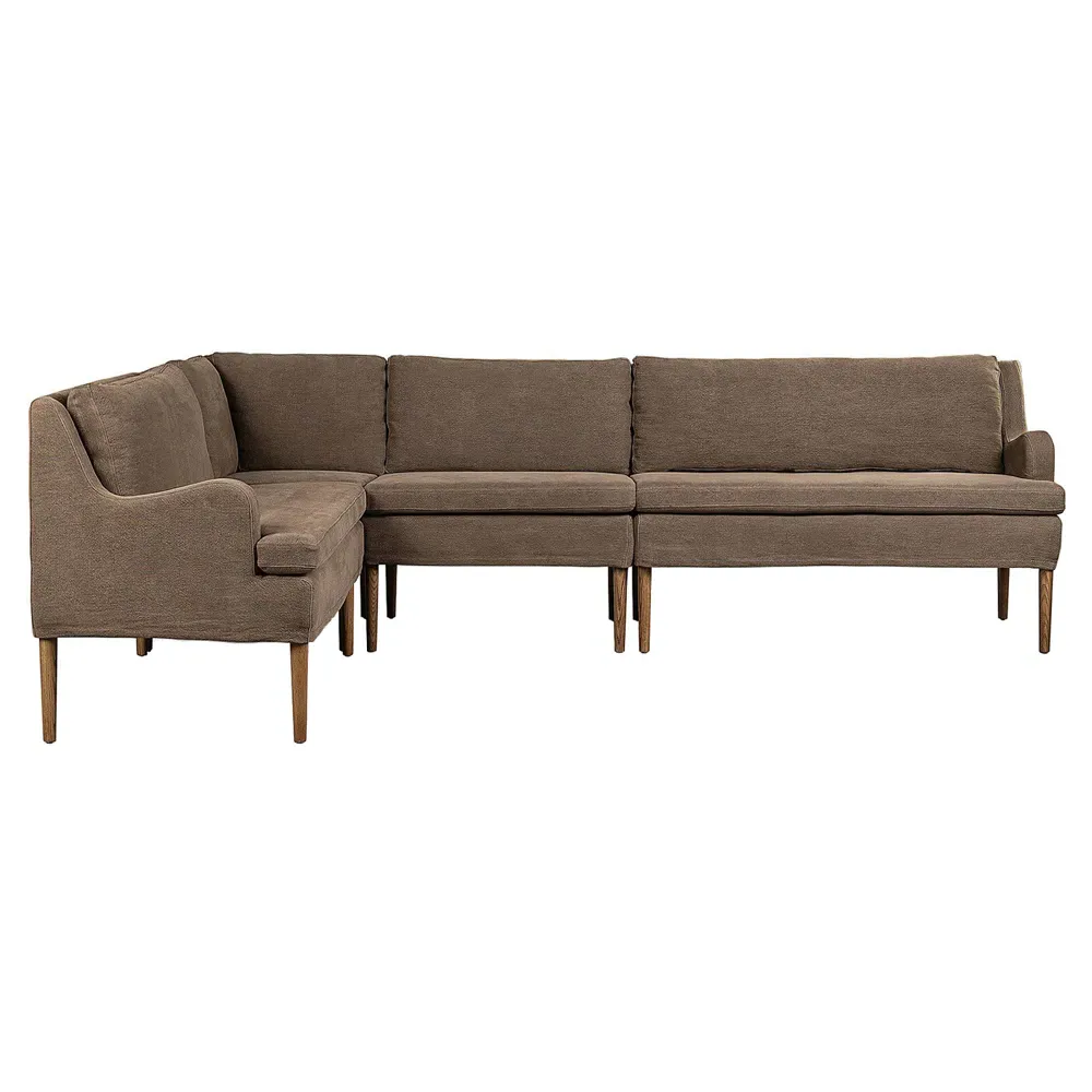 Aurelia L-Shaped Dining Banquette - Broadway Coffee, Linen