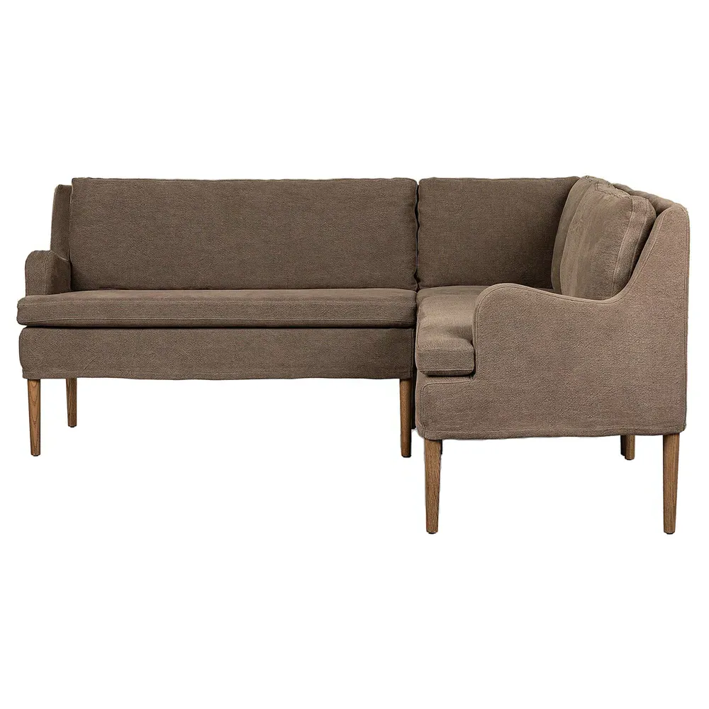 Aurelia L-Shaped Dining Banquette - Broadway Coffee, Linen image