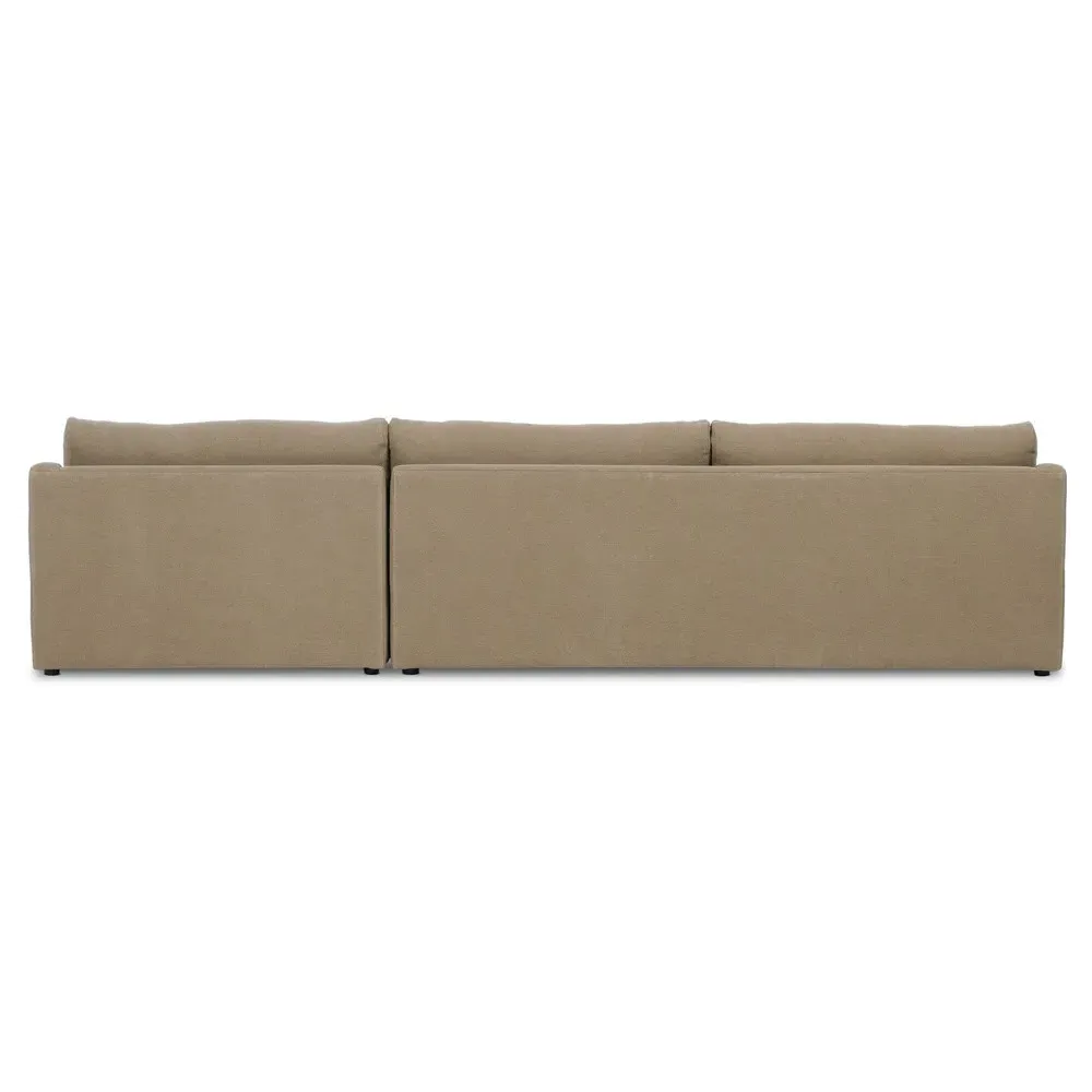 Aurelia Left Chaise Sectional - Broadway Canvas, Linen