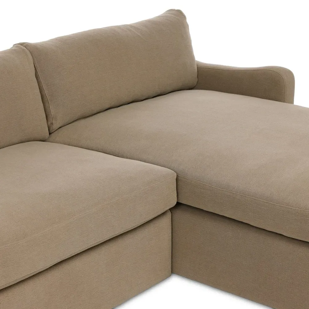 Aurelia Left Chaise Sectional - Broadway Canvas, Linen