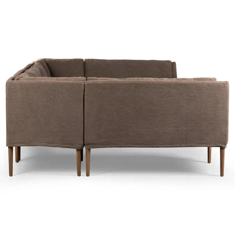 Aurelia U-Shaped Dining Banquette - Broadway Coffee, Linen