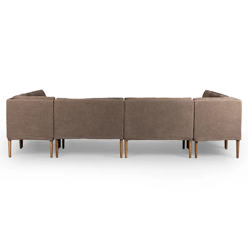 Aurelia U-Shaped Dining Banquette - Broadway Coffee, Linen