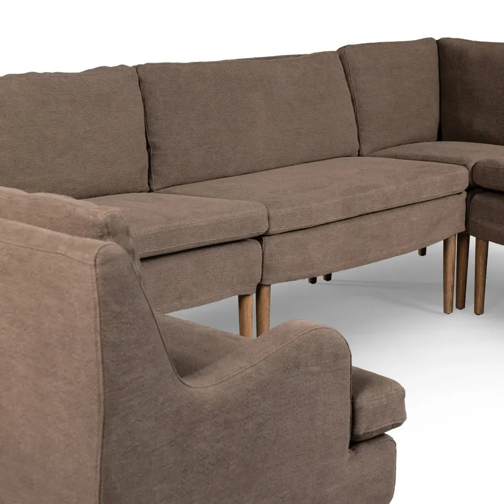 Aurelia U-Shaped Dining Banquette - Broadway Coffee, Linen