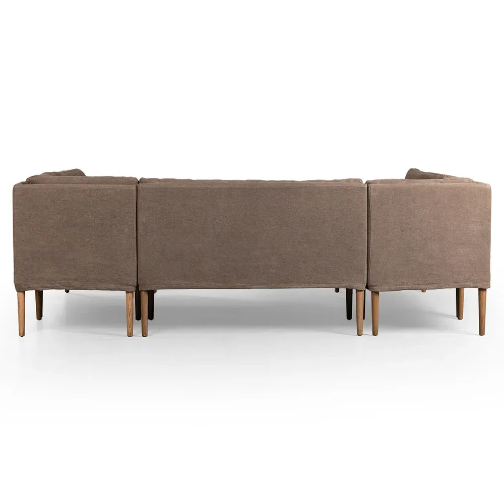 Aurelia U-Shaped Dining Banquette - Broadway Coffee, Linen