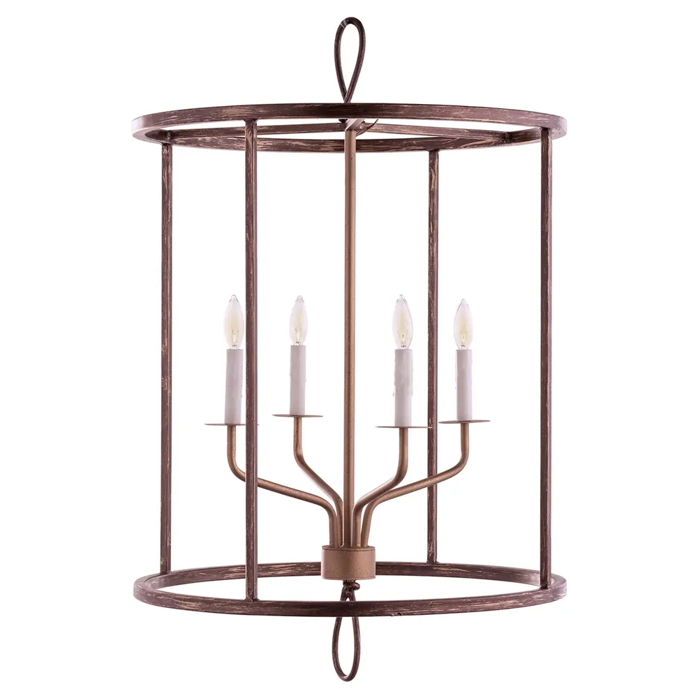 Auron Candelabra Lantern - Rose Gold, Steel image