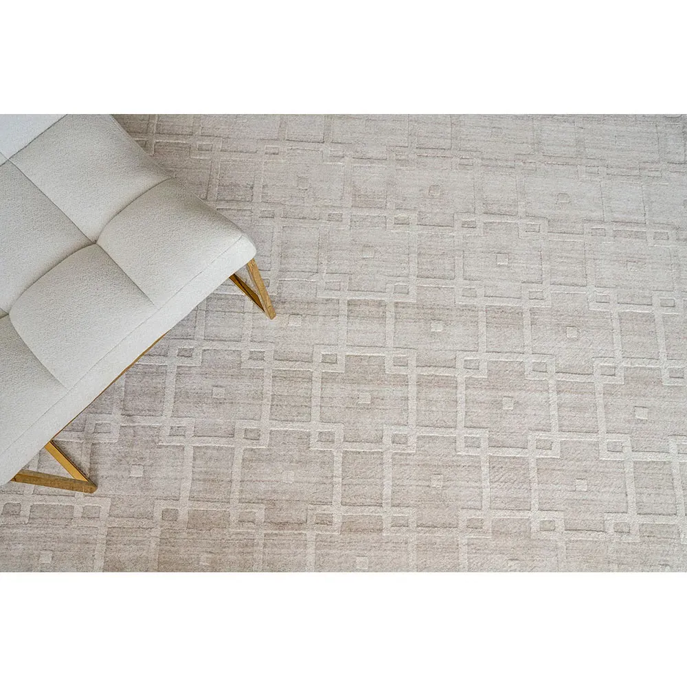 Aurora 14'x18' Textured Solid Rug - Beige, Wool