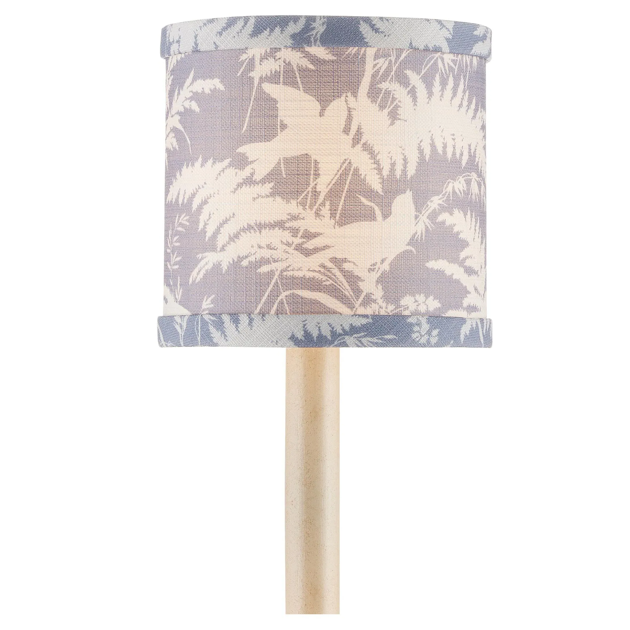 Aurora Birds Drum Chandelier Shade - Blue, Cotton