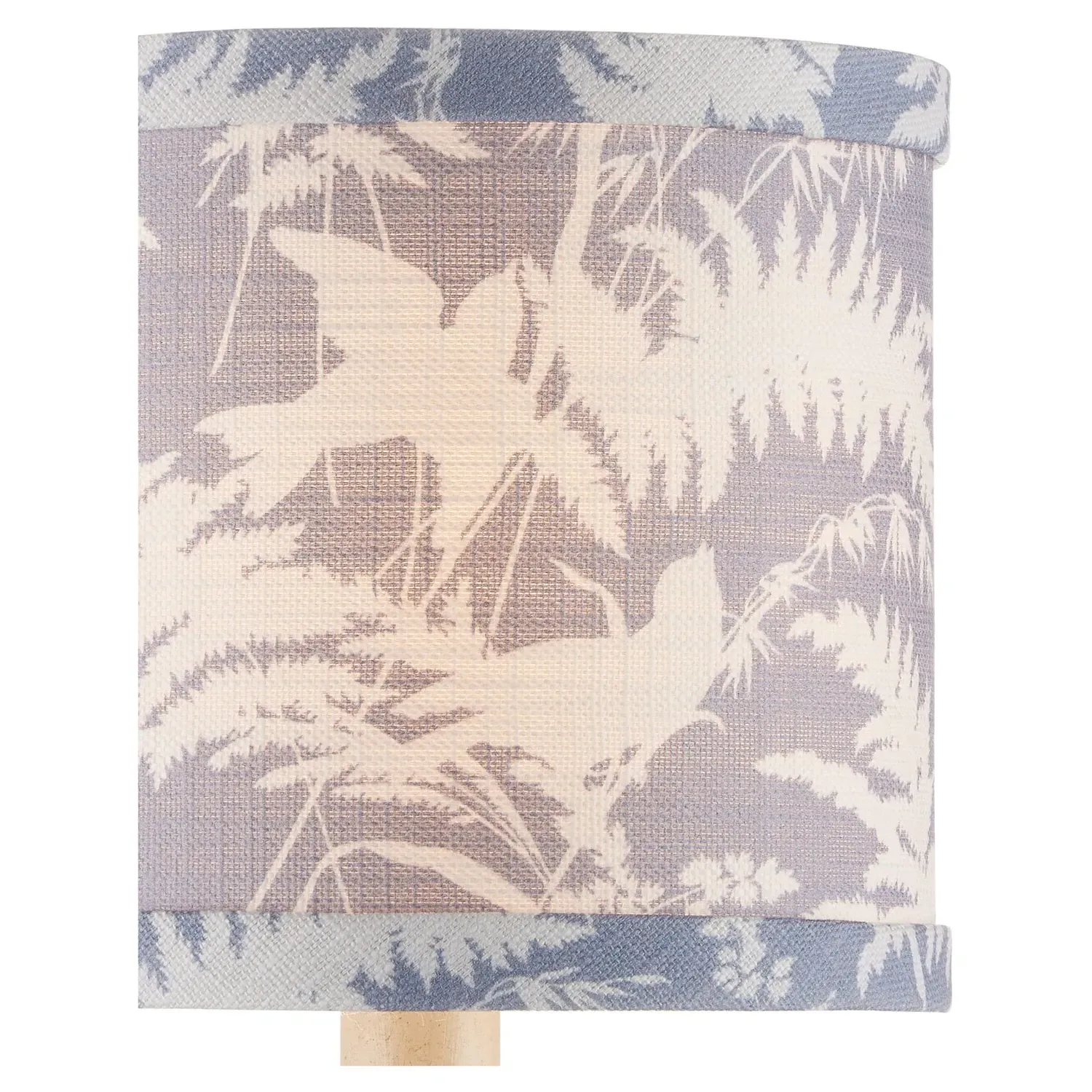 Aurora Birds Drum Chandelier Shade - Blue, Cotton