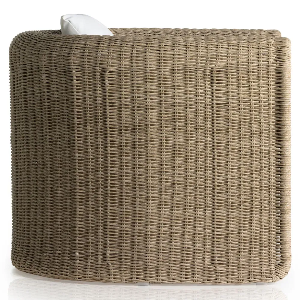 Aurora Outdoor Arm Chair - Beige, Wicker
