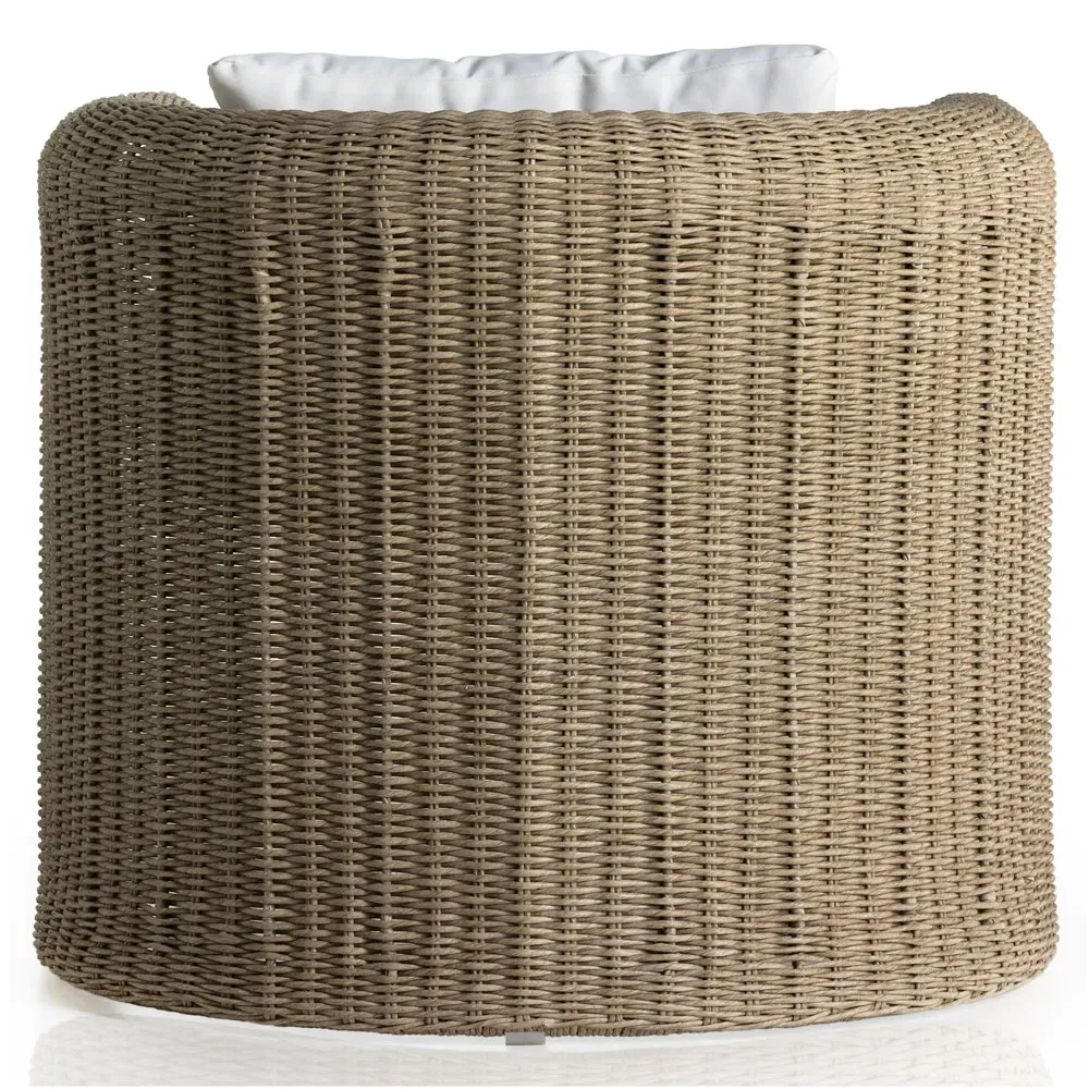 Aurora Outdoor Arm Chair - Beige, Wicker