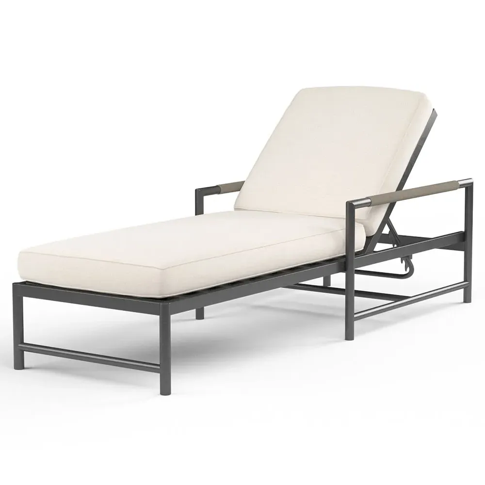 Aurora Outdoor Chaise Lounge - Grey, Aluminum