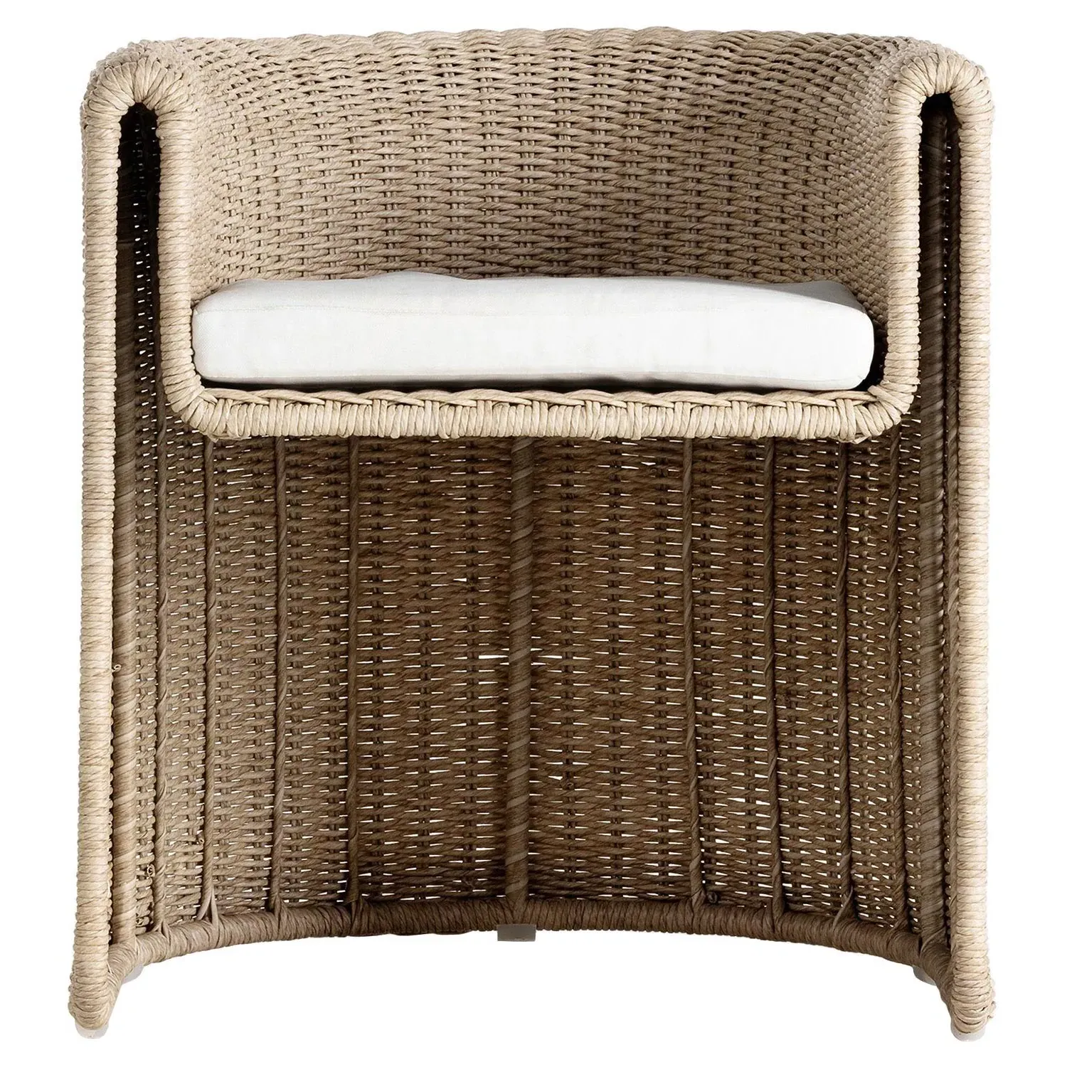 Aurora Outdoor Dining Chair - Beige, Wicker image