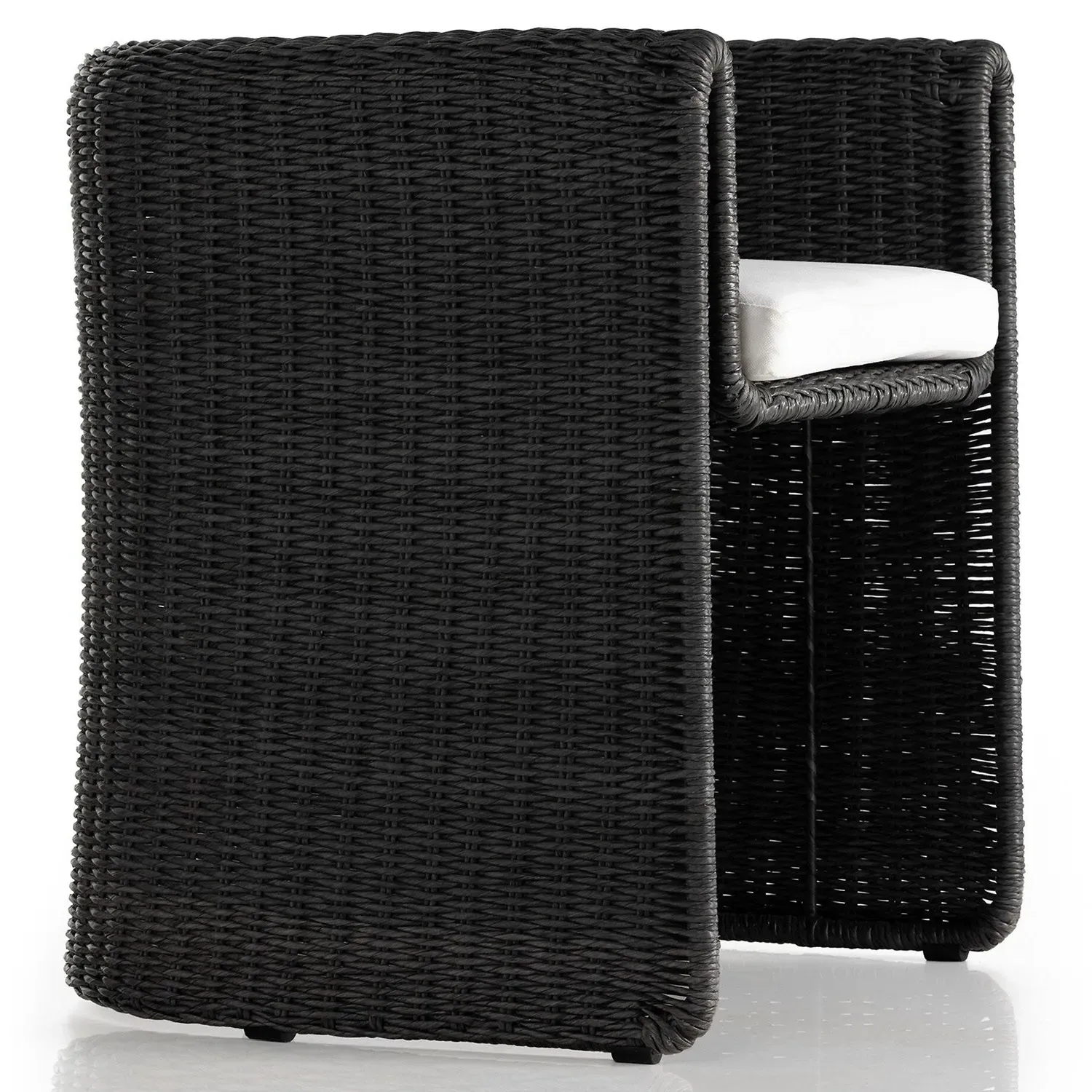 Aurora Outdoor Dining Chair - Black, Wicker