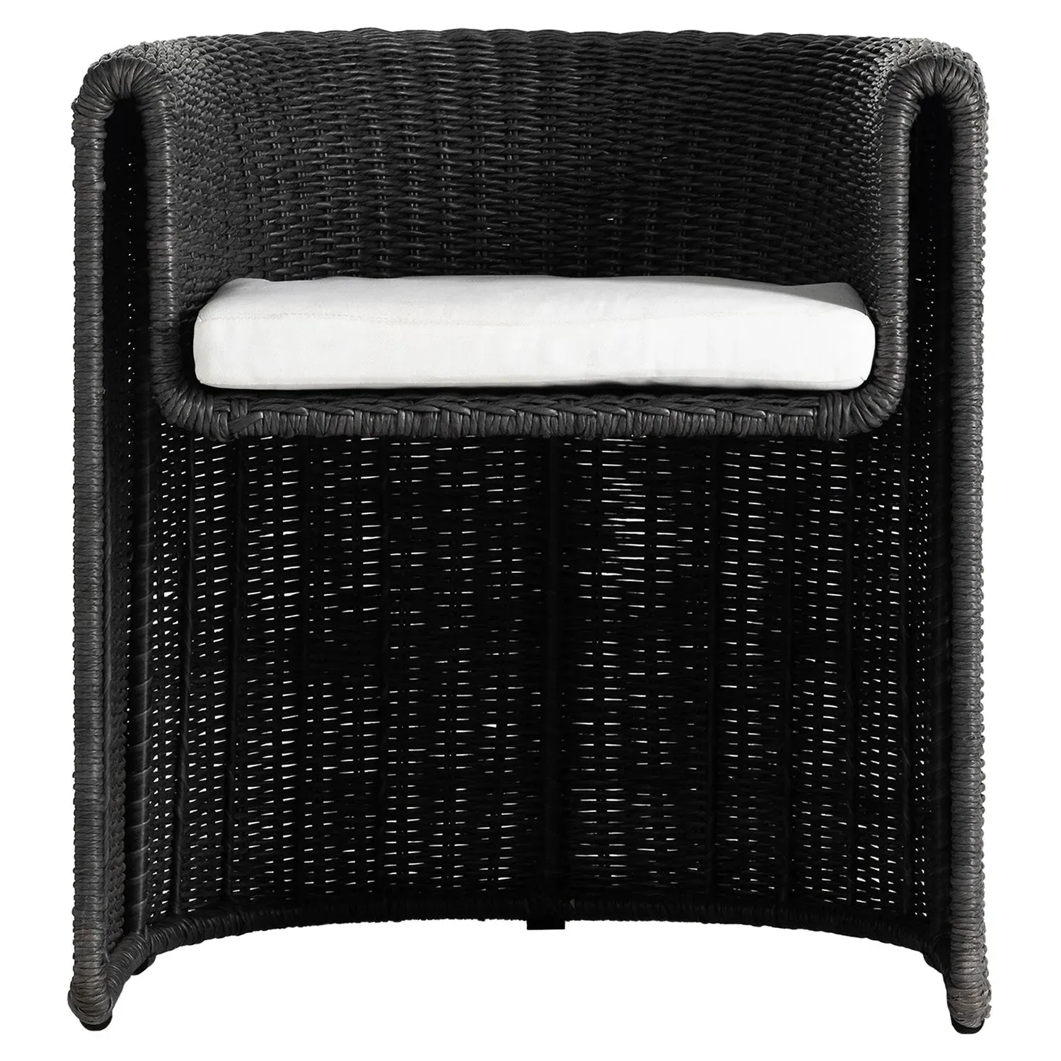 Aurora Outdoor Dining Chair - Black, Wicker