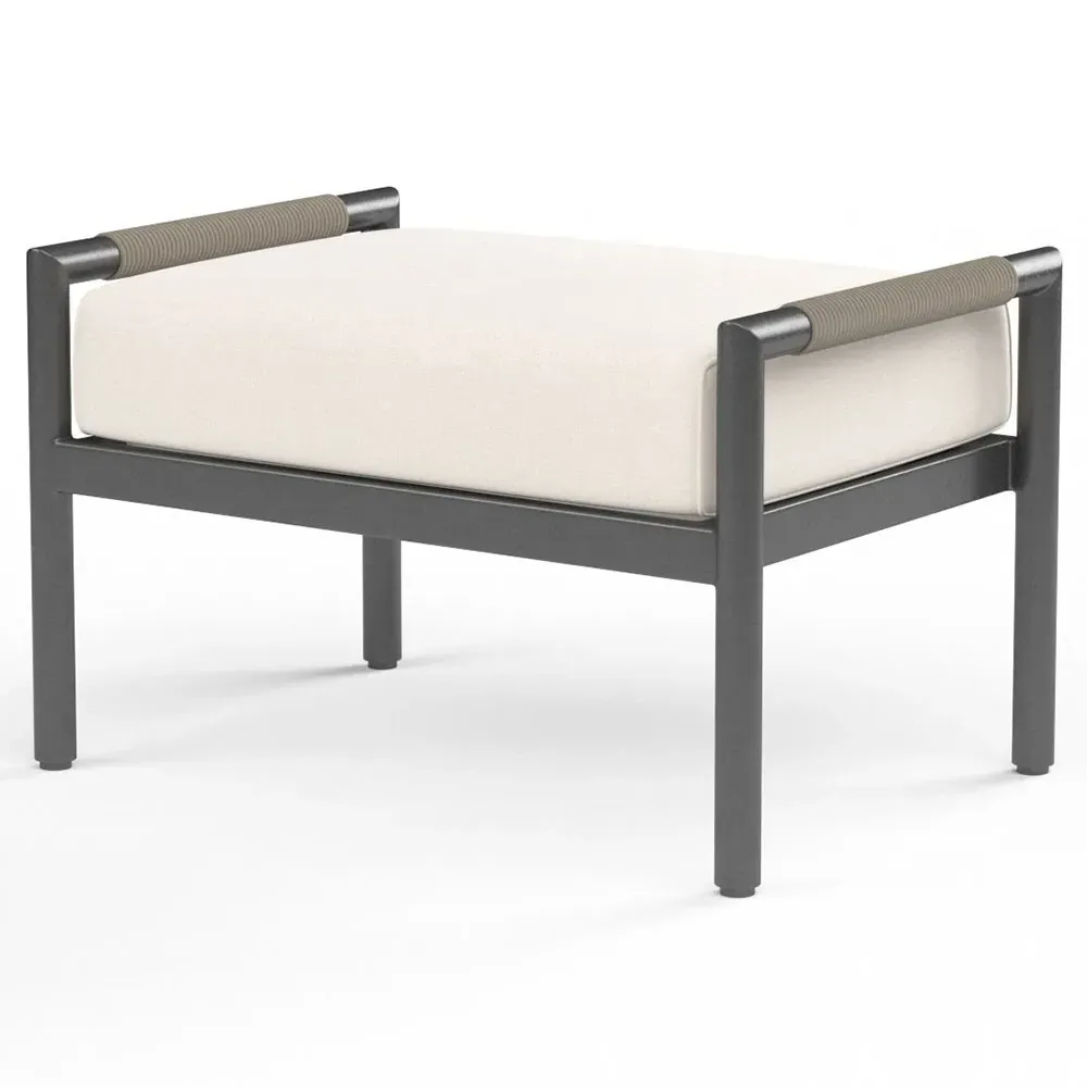 Aurora Outdoor Ottoman - Grey, Aluminum image