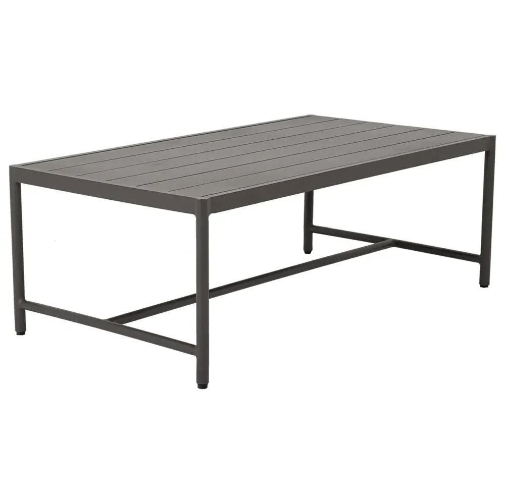 Aurora Rectangular Outdoor Coffee Table - Black, Aluminum