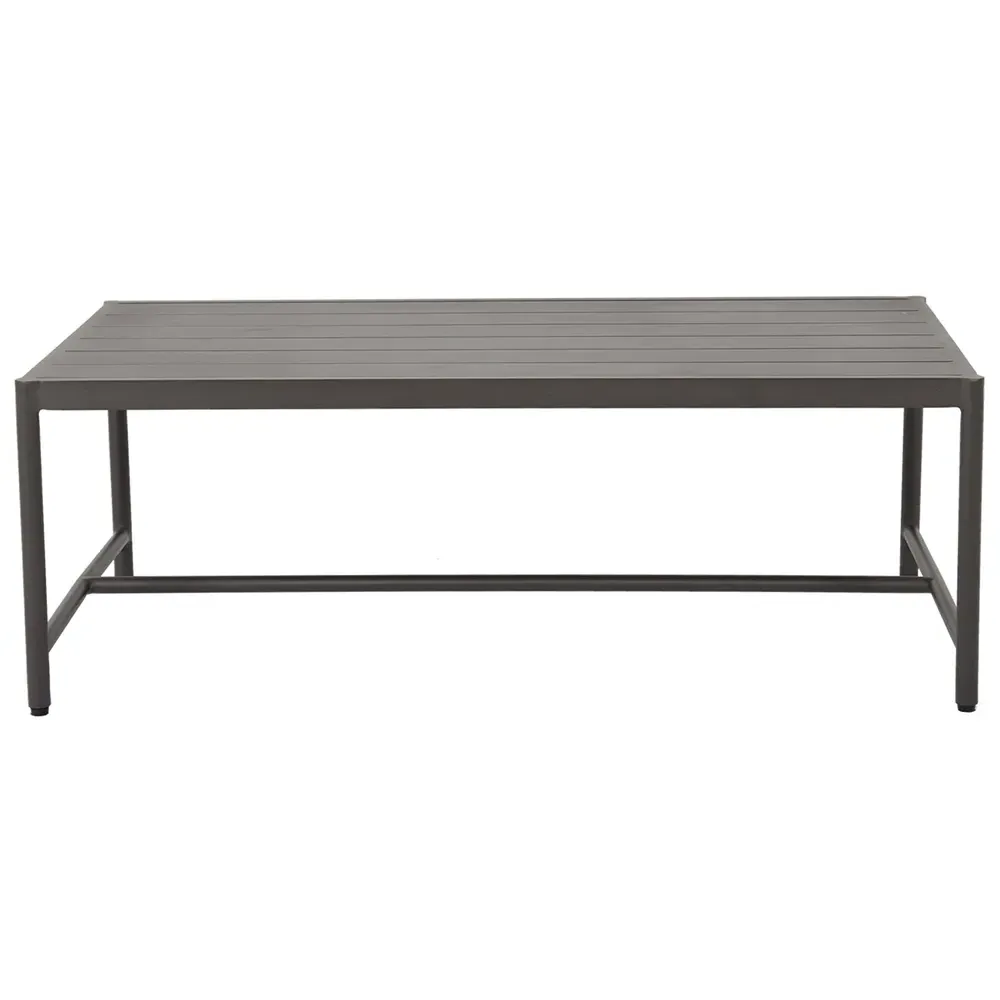 Aurora Rectangular Outdoor Coffee Table - Black, Aluminum