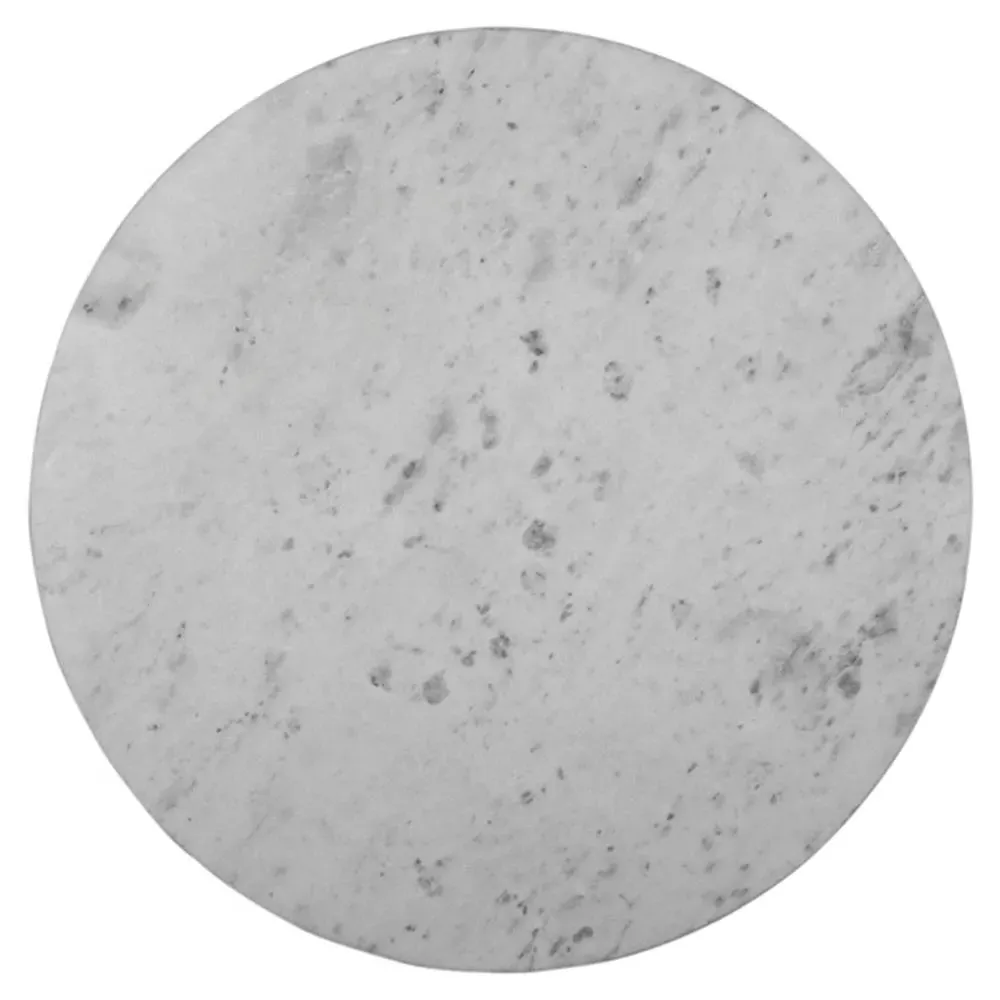 Aurora Round Dining Table - White, Marble