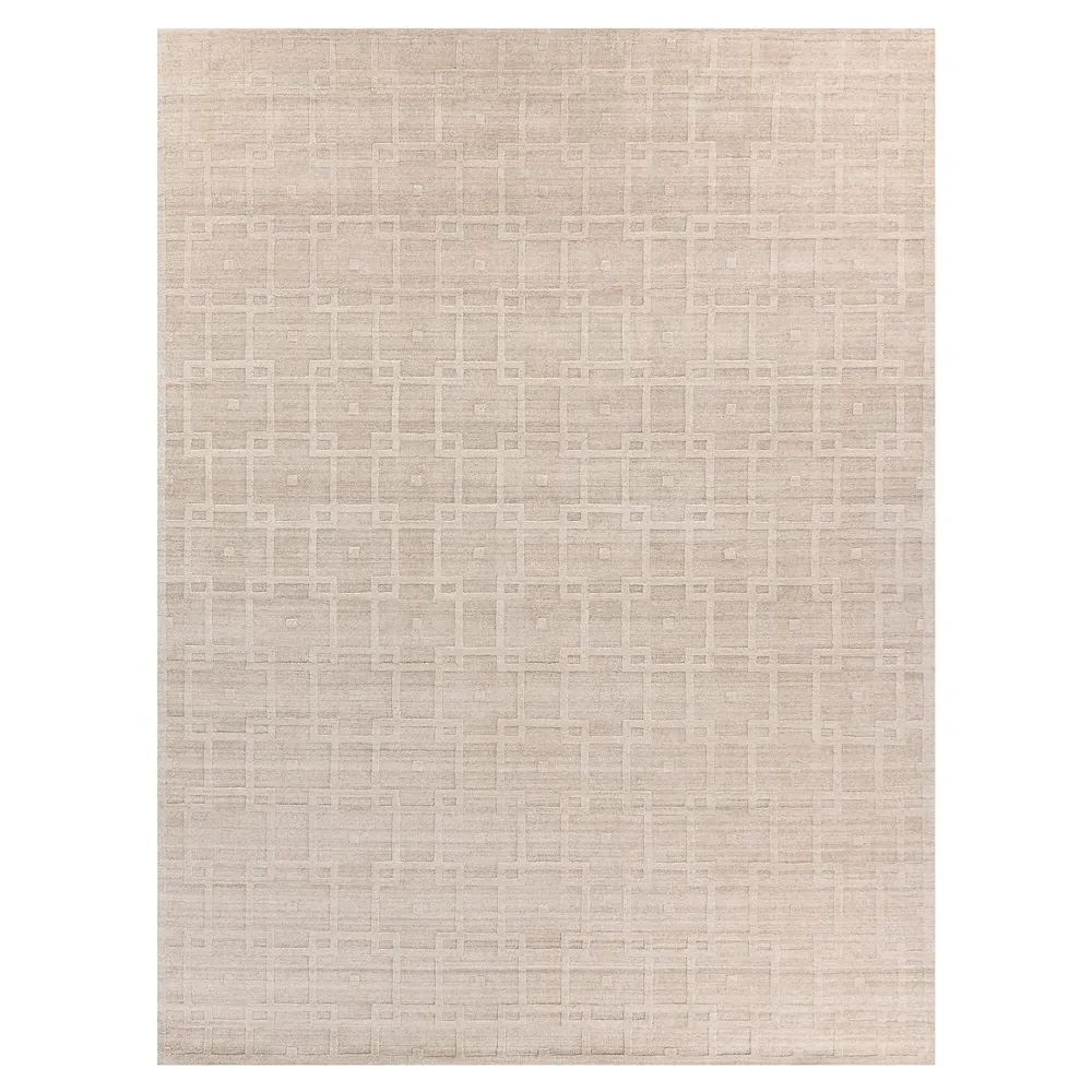 Aurora Sample Textured Solid Rug - Beige, Wool image