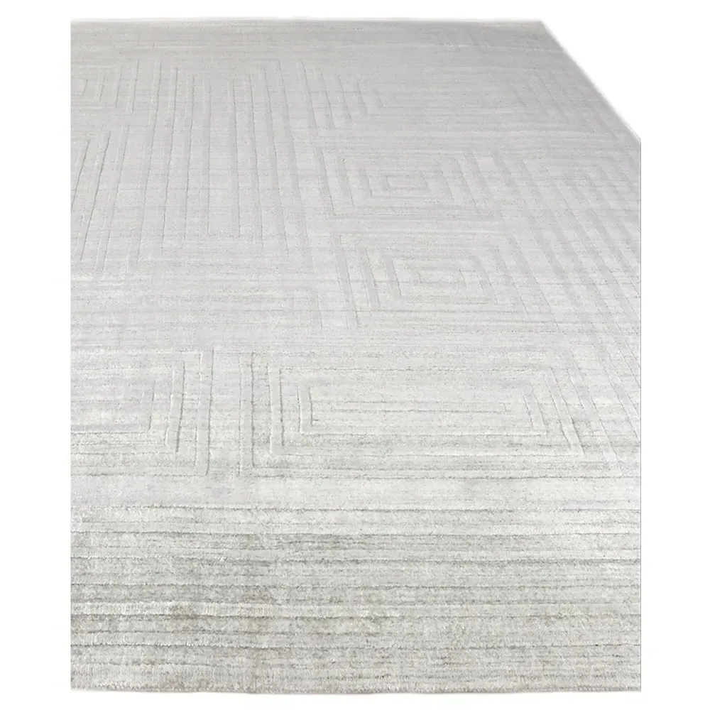 Aurora Silk Textured Rug - Ivory, Wool