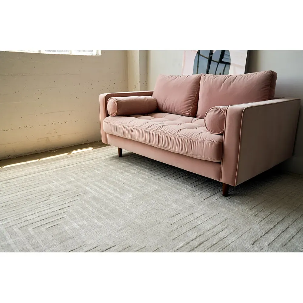 Aurora Silk Textured Rug - Ivory, Wool