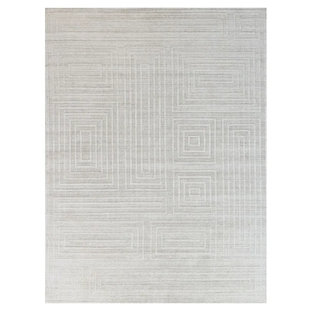Aurora Silk Textured Rug - Ivory, Wool