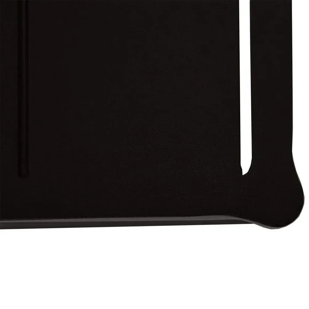 Aurora Square Outdoor End Table - Black, Aluminum