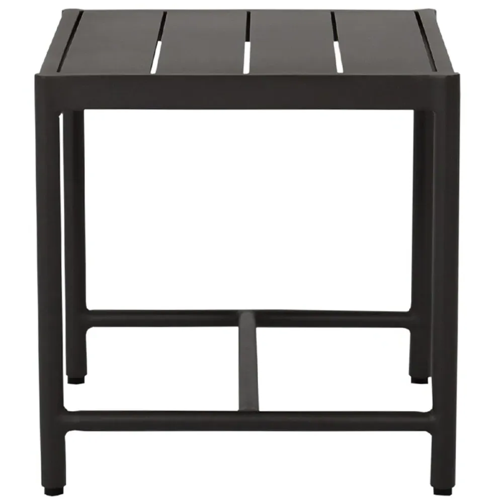 Aurora Square Outdoor End Table - Black, Aluminum image