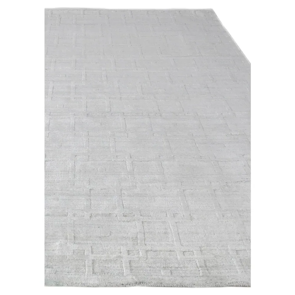 Aurora Textured Solid Rug - White, Wool
