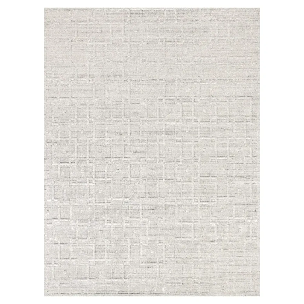 Aurora Textured Solid Rug - White, Wool