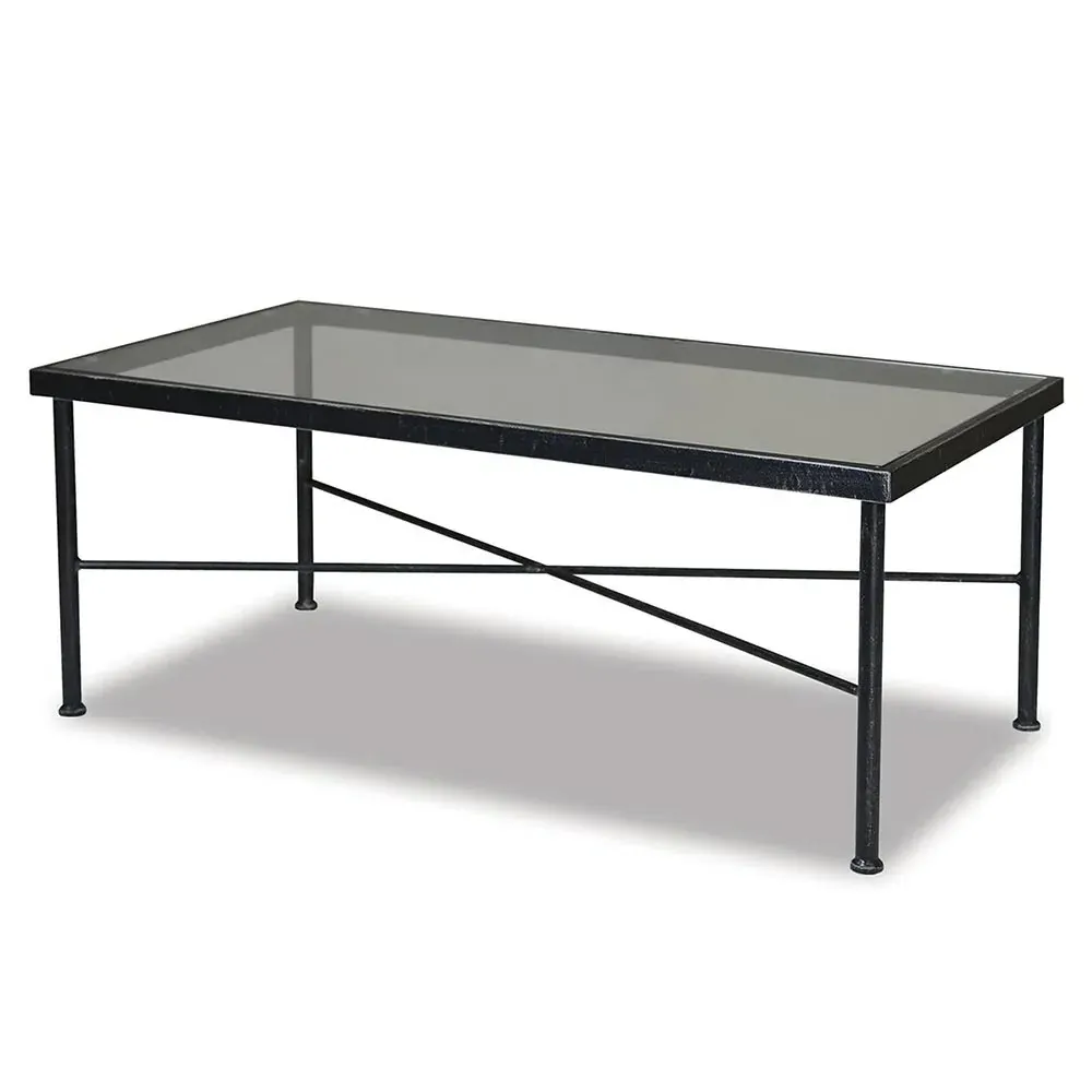 Aurore 3 Piece Outdoor Lounge Set - Black, Wrought Iron