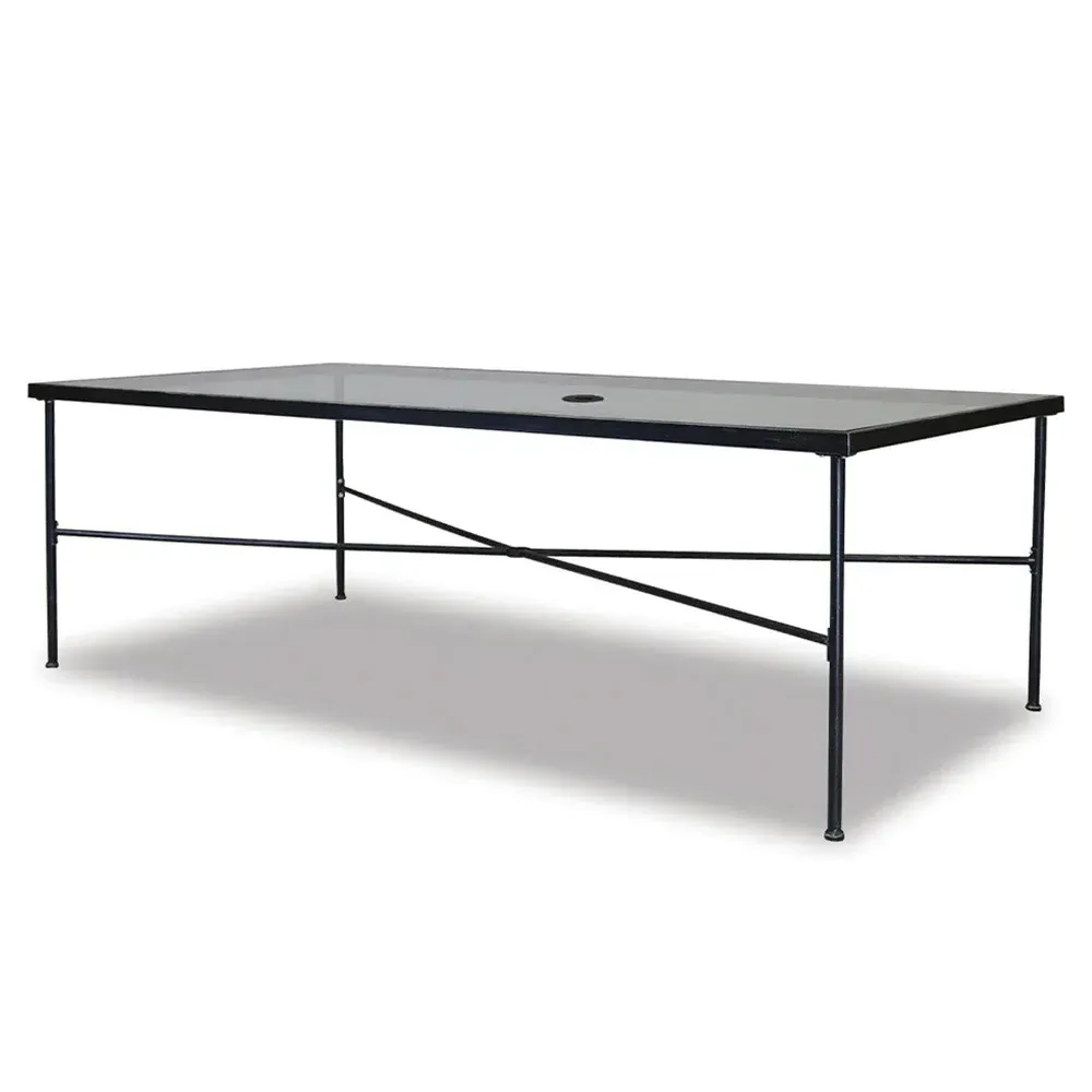 Aurore 7 Piece Outdoor Dining Set - Black, Wrought Iron