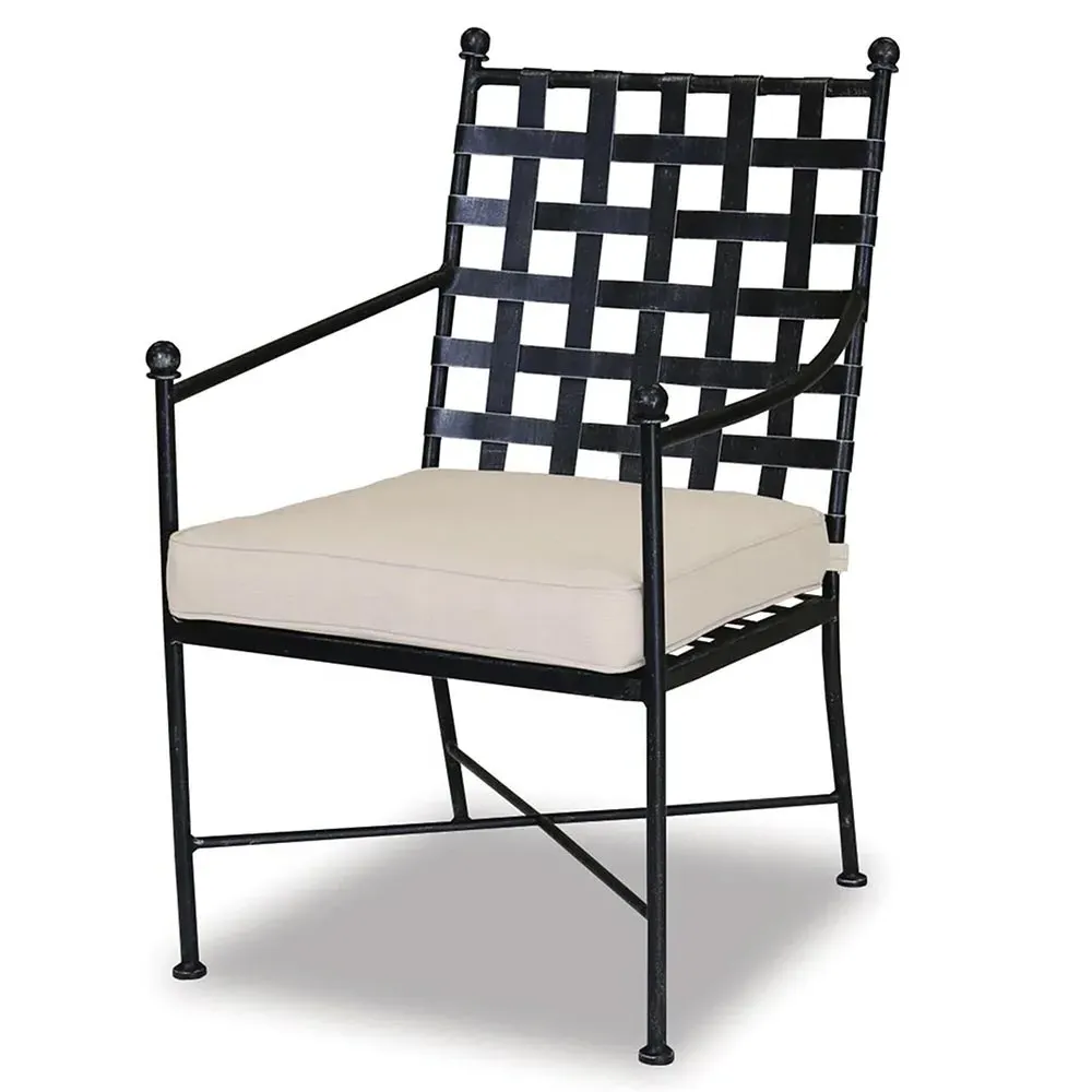 Aurore 7 Piece Outdoor Dining Set - Black, Wrought Iron