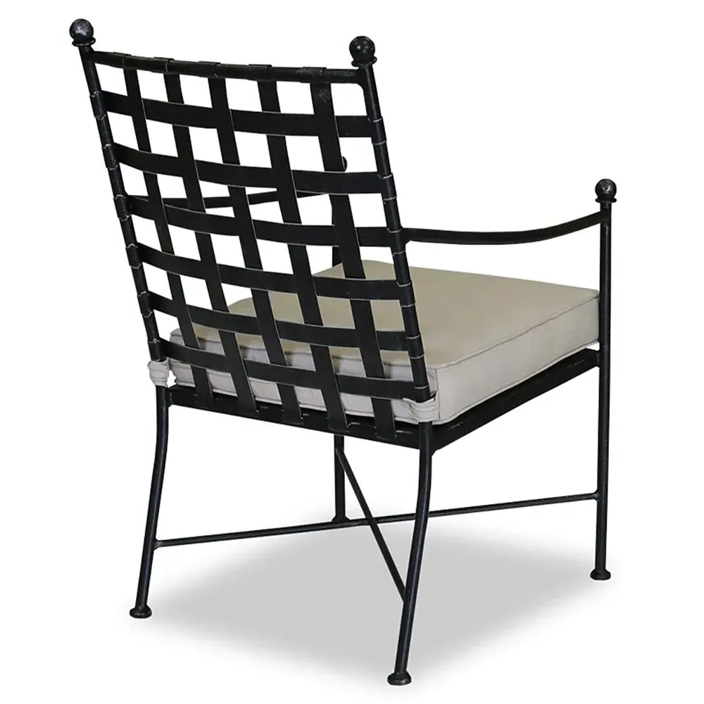 Aurore 7 Piece Outdoor Dining Set - Black, Wrought Iron