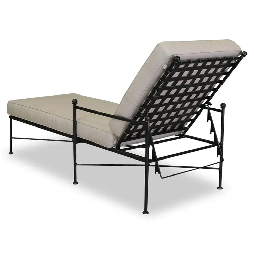 Aurore Chaise Lounge - Beige, Metal
