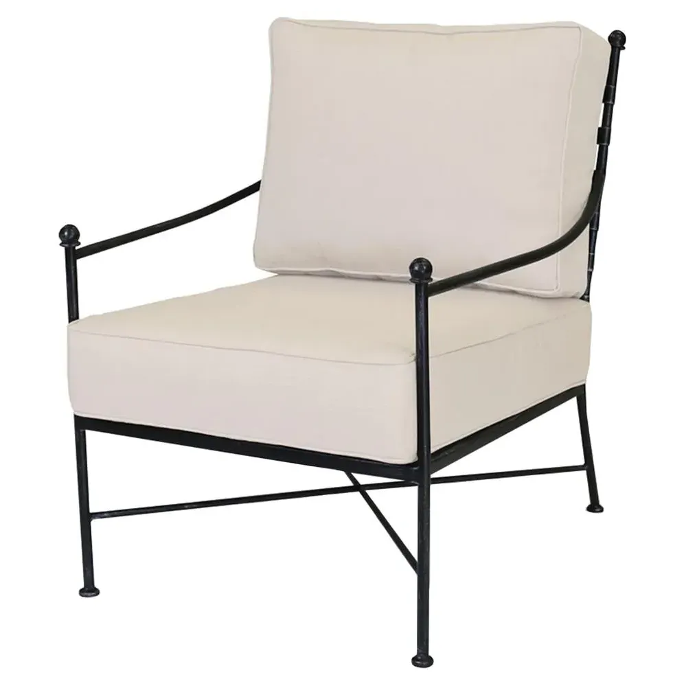Aurore Club Arm Chair - Beige, Metal