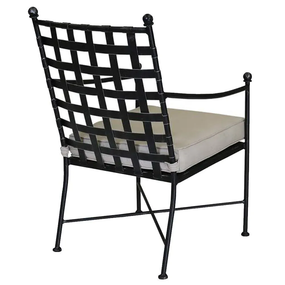 Aurore Dining Arm Chair - Beige, Metal