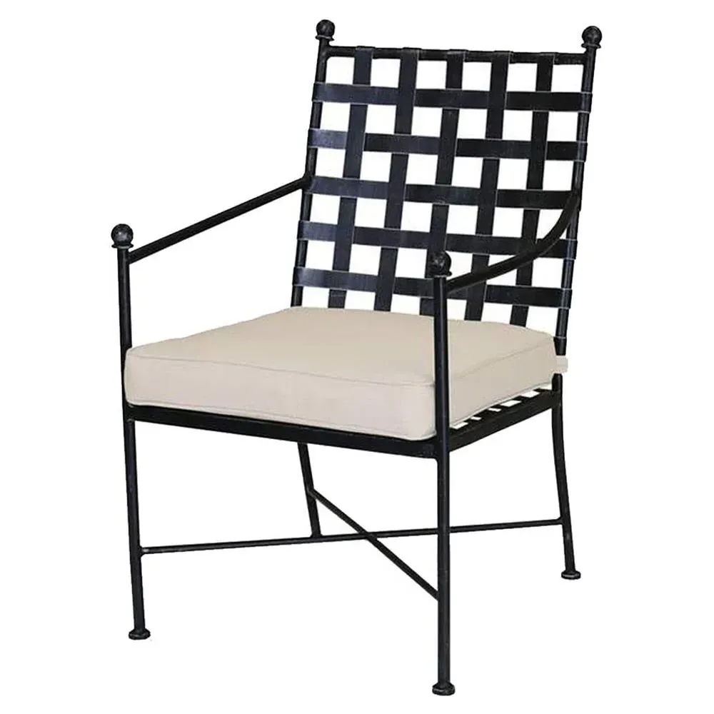 Aurore Dining Arm Chair - Beige, Metal