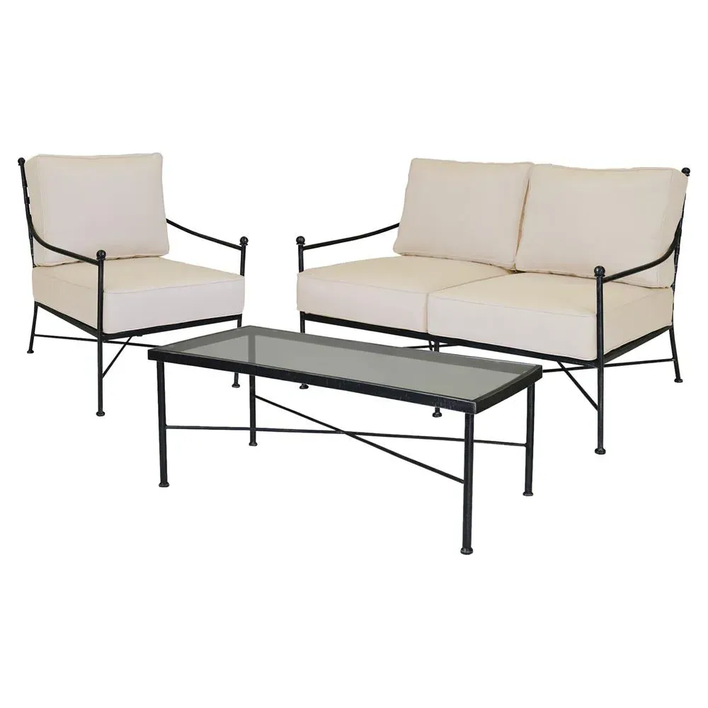 Aurore Loveseat - Beige, Metal