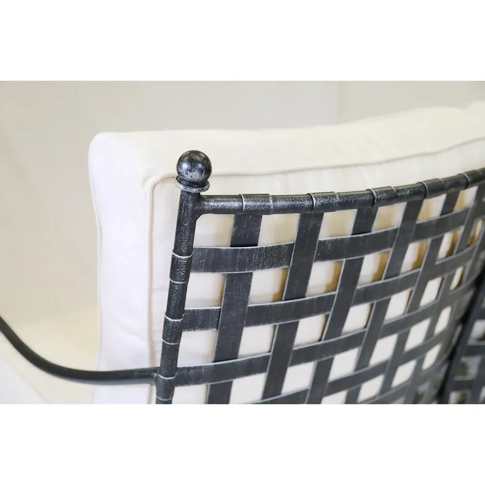 Aurore Loveseat - Beige, Metal