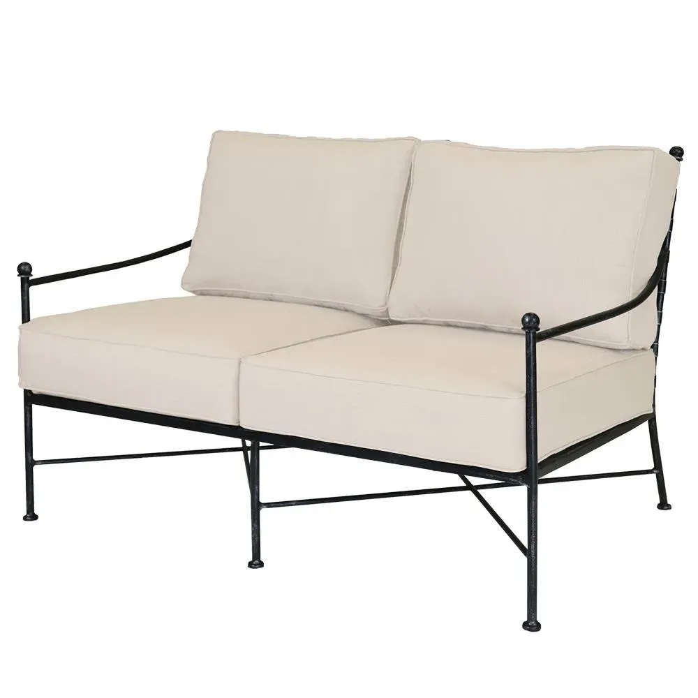 Aurore Loveseat - Beige, Metal