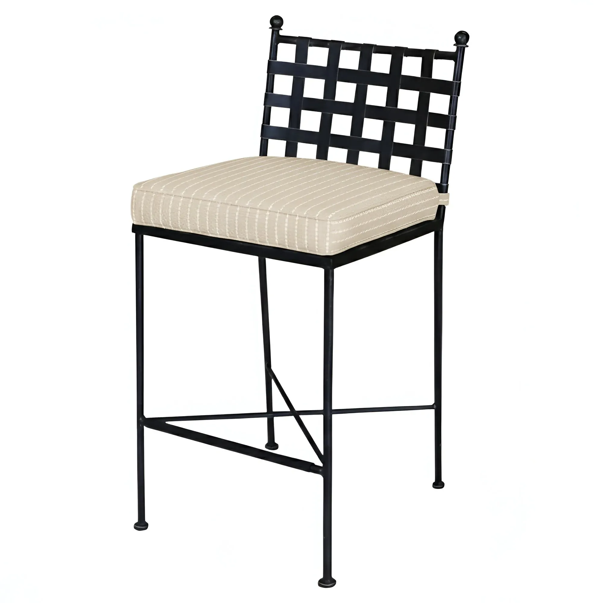 Aurore Outdoor Bar Stool - Trail Cloud, Iron