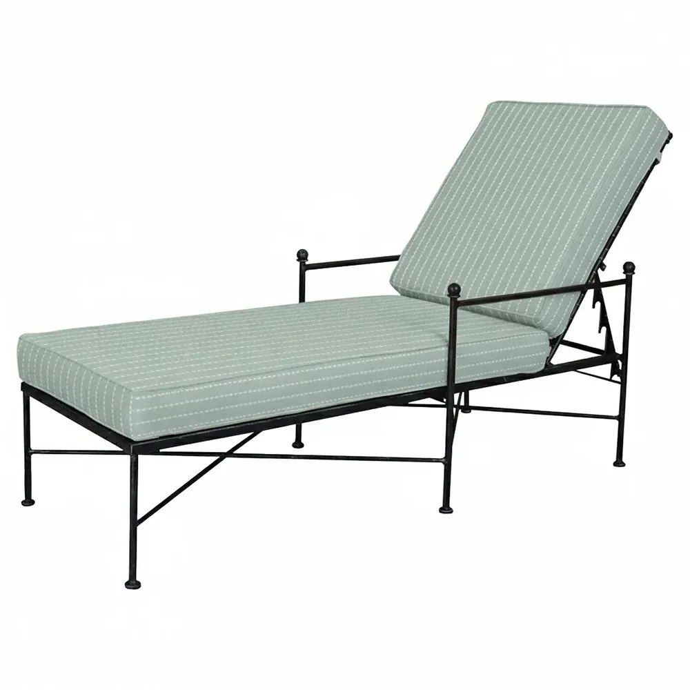 Aurore Outdoor Chaise Lounge - Trail Sky, Iron