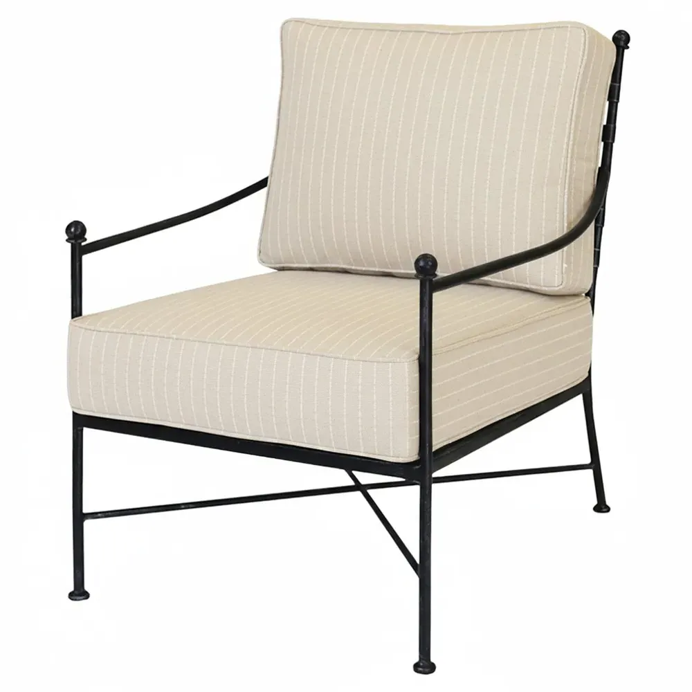 Aurore Outdoor Club Arm Chair - Trail Cloud, Iron