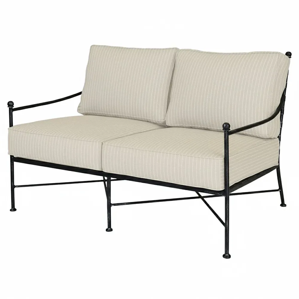 Aurore Outdoor Loveseat - Trail Cloud, Iron
