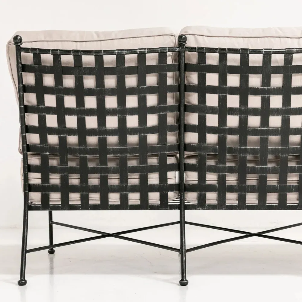 Aurore Outdoor Sofa - Beige, Metal