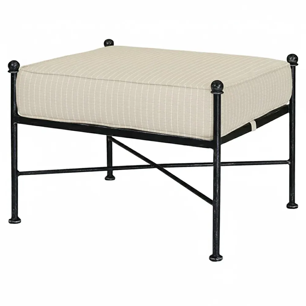 Aurore Rectangular Ottoman - Trail Cloud, Iron image