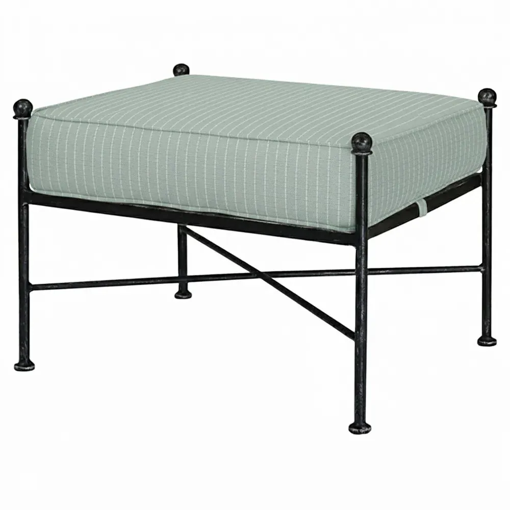 Aurore Rectangular Ottoman - Trail Sky, Iron image